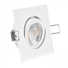 LED Einbaustrahler flach quadratisch schwenkbar wei geringe Einbautiefe 25mm 230V